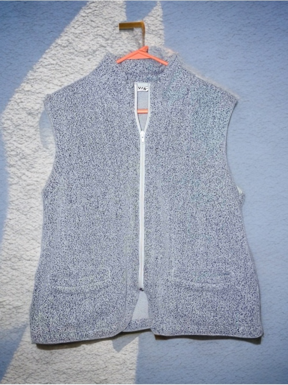 NWOT Orvis Coastal Zip Up Vest in Light Marled Grey Women’s Size Large